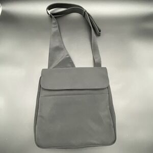 Cloud Walkers Black Nylon Flap Crossbody Shoulder Bag Adjustable Strap
